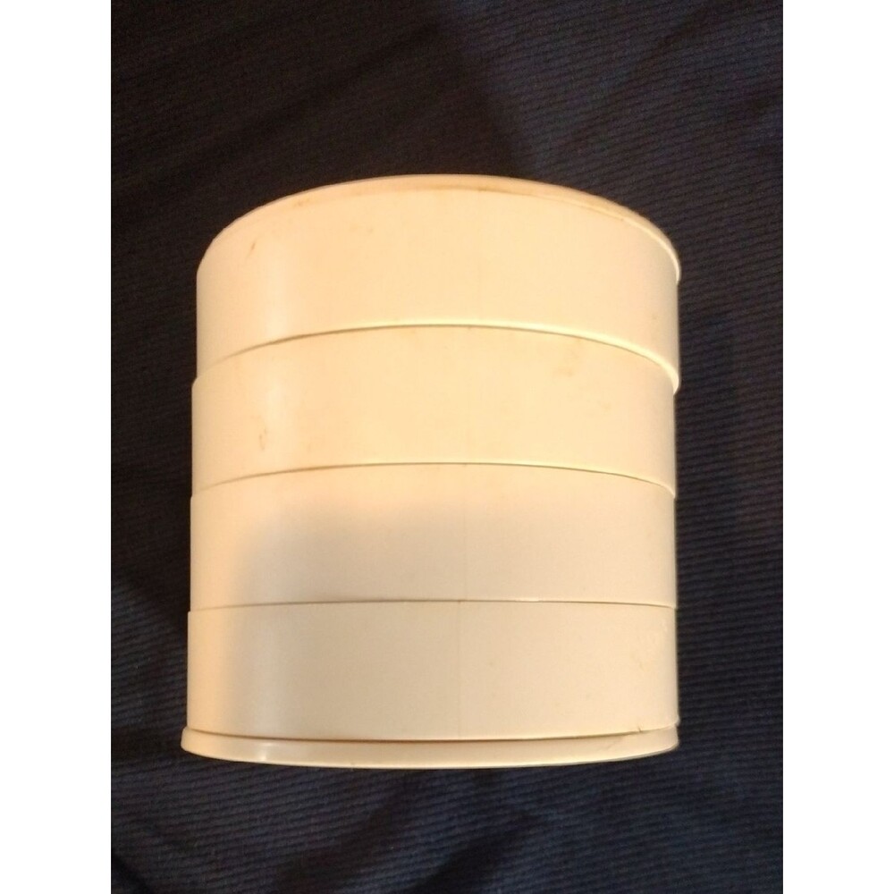 White Round Stackable Jewelry Organizer Box